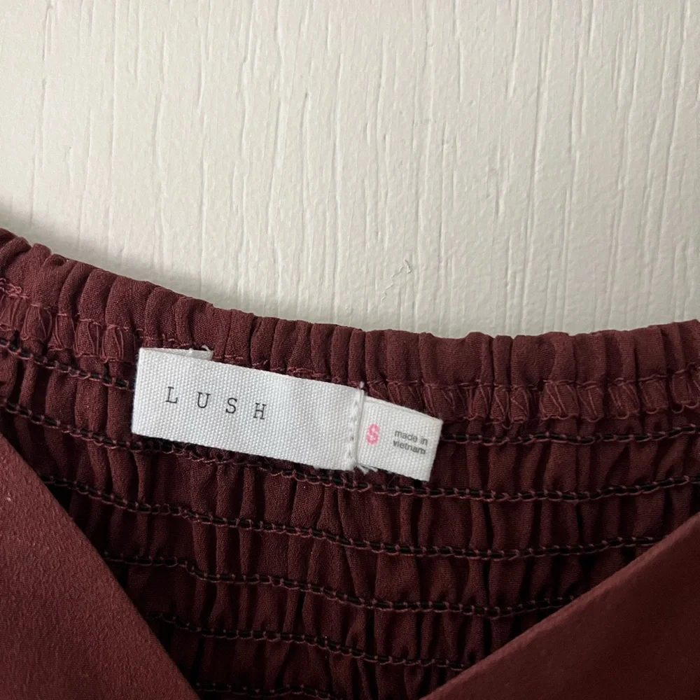 Maroon Ruffle Dress - Picture 5 of 7